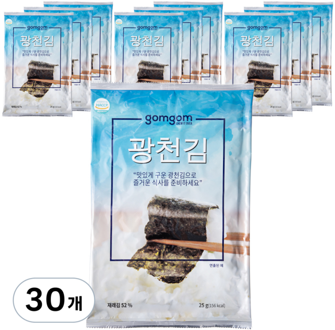 곰곰 광천김 전장, 25g, 30개