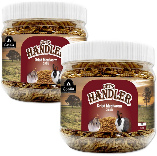 펫츠핸들러 건조 밀웜 사료, 150g, 2개