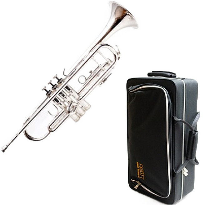 GERMAN FAGOTT 入門級Bb調小號 附樂器盒, TP-501, 銀色, 1個