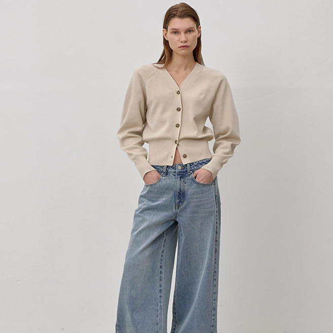 아틀리에나인 여성용 에센셜 볼륨 슬리브 가디건 CD-2096