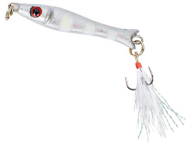 해동 자바 혼 크리스탈 메탈지그 루어, 실버, 25g, 1개