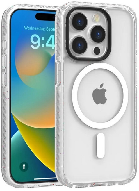 JTLEGEND Ore Hybrid Mag 手機殼 磁吸防摔 iPhone 15 Pro Max 美國軍規等級防摔 邊緣增高設計 透白色
