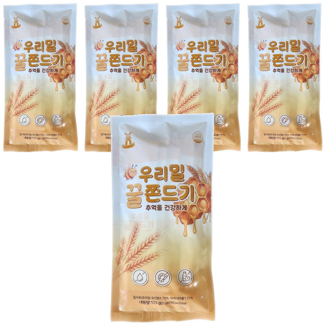 이담푸드 우리밀 꿀쫀드기 5p, 5개, 125g