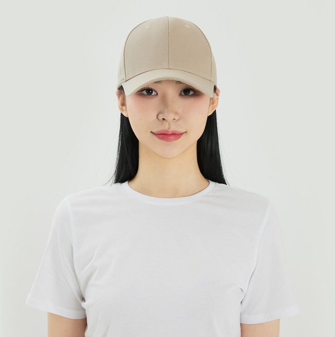 풋온 남녀공용 무지 대두 볼캡