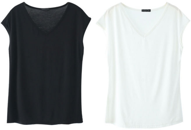 포플러앤씨 여성용 카인 모달 브이넥 민소매티 2p P25SMT052302