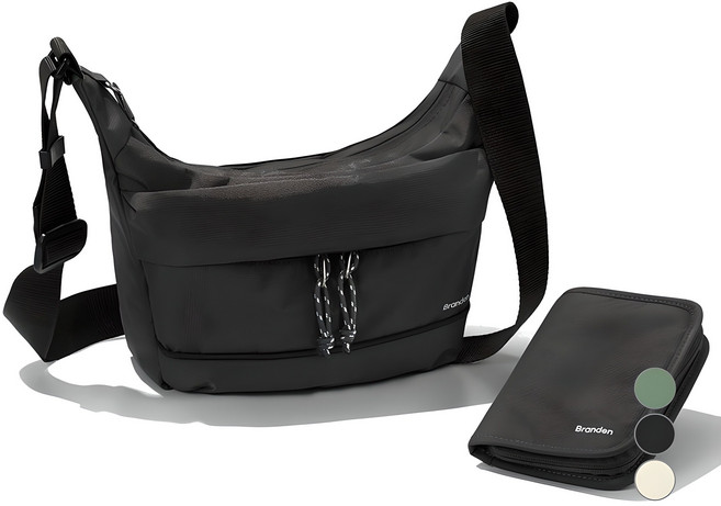 브랜든 여행용 세이프 크로스 바디백 + 월렛백 세트