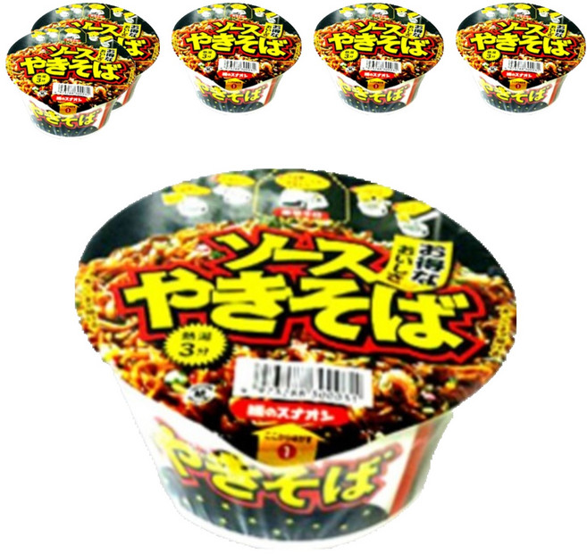 멘노스나오시 야끼소바 컵라멘 86g, 6개