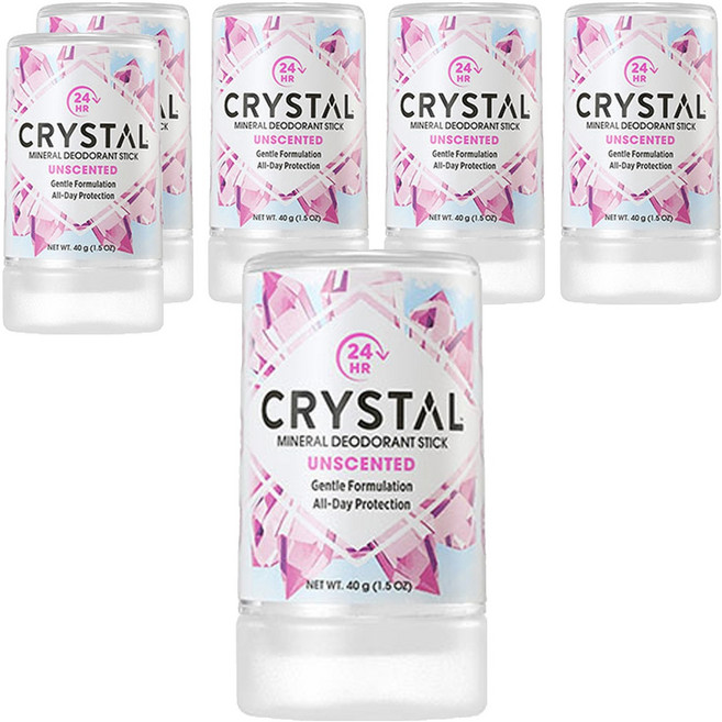 크리스탈 미네랄 데오드란트 미니스틱, 40g, 6개