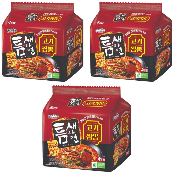 틈새라면 고기짬뽕 120g, 12개