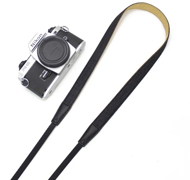 카메라 클래식 데님 넥스트랩, 1개, 블랙 - 쿠팡