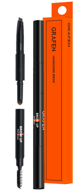 그라펜 브로우업 남성 아이브로우, 다크 브라운, 1개