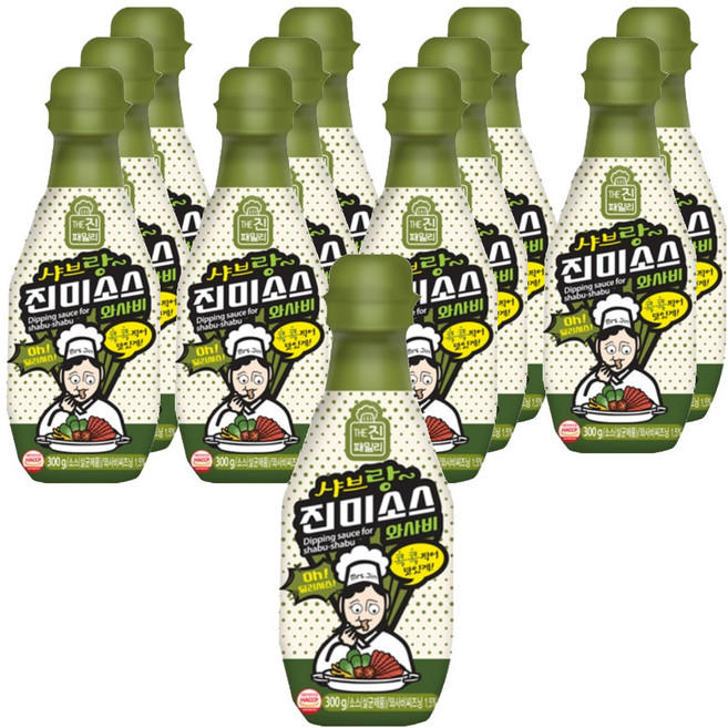 진미 THE진패밀리 진미소스 와사비, 300g, 12개