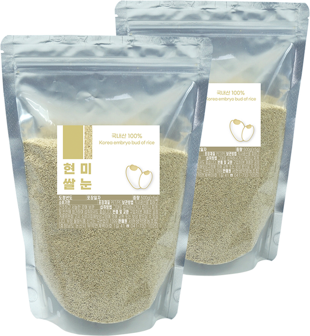 현미쌀눈, 500g, 2개