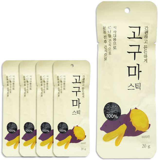 자연다움 국내산 고구마 스틱, 20g, 5개