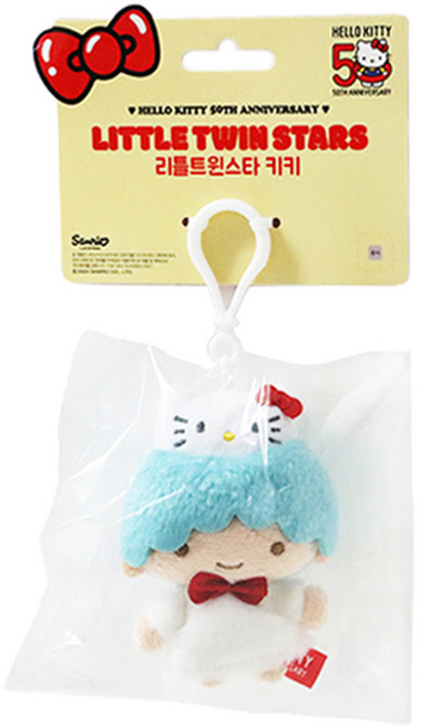 오로라월드 헬로키티 50주년 키링 봉제인형, 9cm, 리틀트윈스타키키, 1개