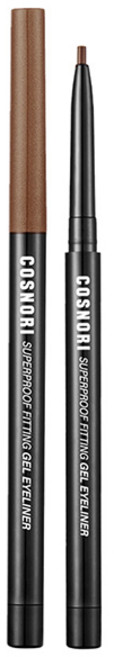 [비건뷰티] 코스노리 슈퍼프루프 피팅 젤 아이라이너 펜슬 0.13g, 03 월넛 브라운, 1개