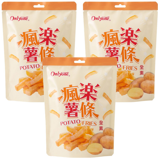 Onlyone 海龍王 瘋樂薯條, 72g, 3包