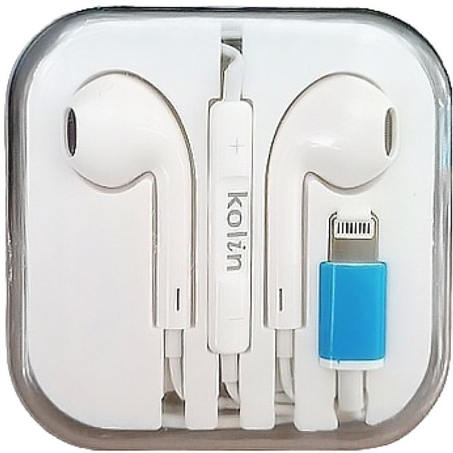 Kolin 歌林 半入耳式耳機 Lightning系列手機/電腦適用, KER-DLEA12