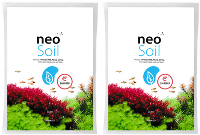 아쿠아리오 네오 컴팩트 소일 쉬림프 3mm, 3L, 2개