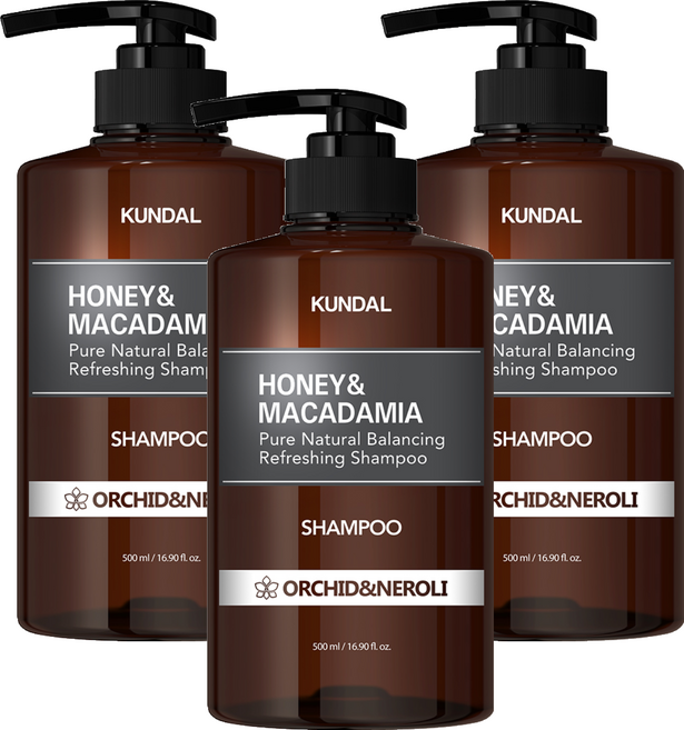 쿤달 네이처샴푸 오키드앤네롤리향, 500ml, 3개