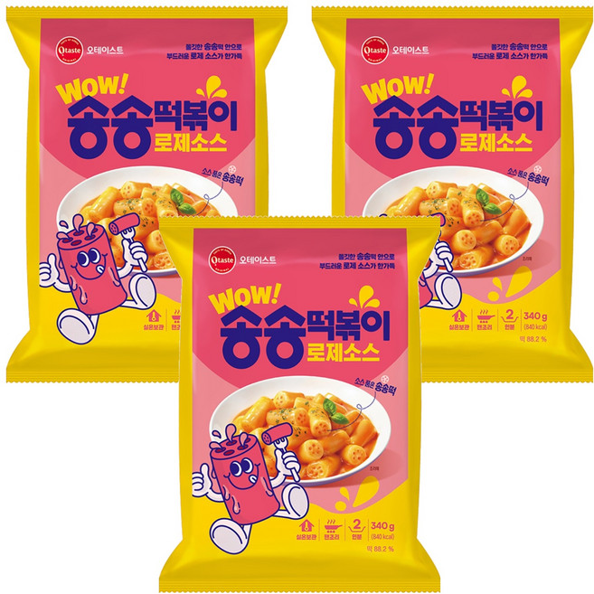 오테이스트 송송떡볶이 로제소스, 340g, 3개