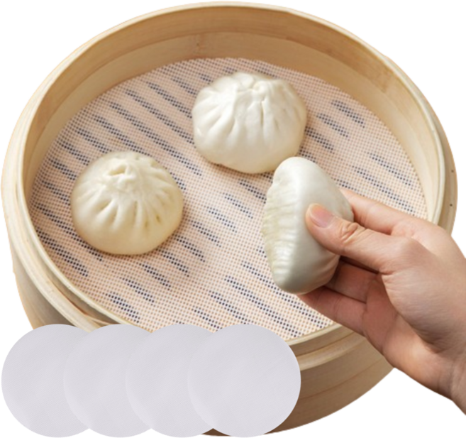 데일리픽 실리콘 찜기 깔개 매트 푸드메쉬, 32cm, 5개