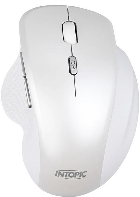 INTOPIC 廣鼎 UFO 2.4GHz Wireless 滑鼠 白色 可調 DPI 靜音 人體工學 MSW-Q770