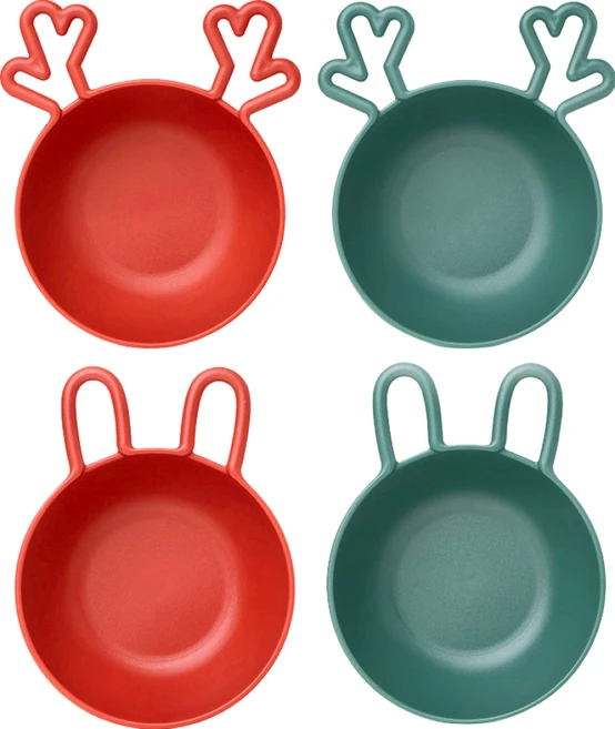 나인웨어 애니멀 시리얼볼 루돌프 래빗 혼합4p, 1세트, 레드 + 그린 - 쿠팡