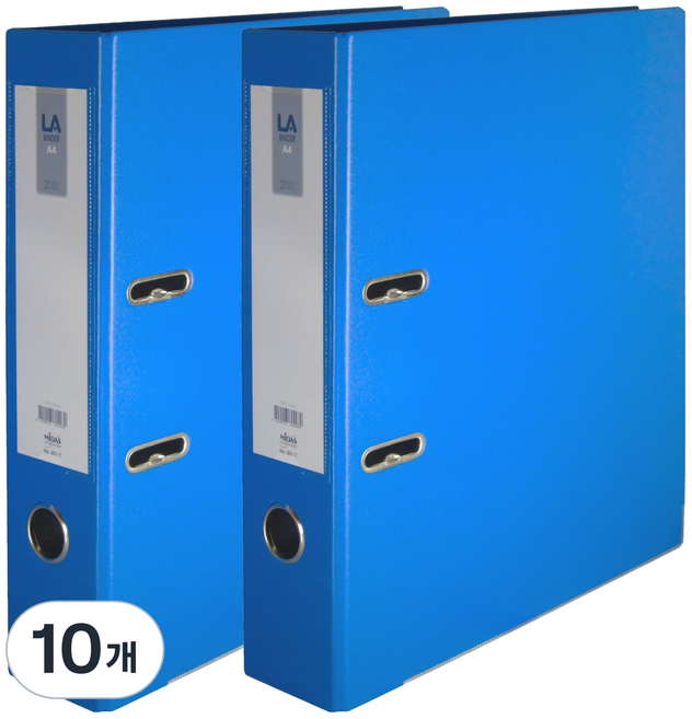 마이다스 레버아치 LA 바인더 2공 세로형 민 7cm, 청색, 10개