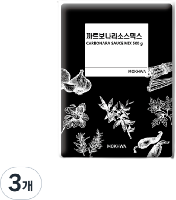 딜리셔스마켓 까르보나라 소스믹스, 500g, 3개