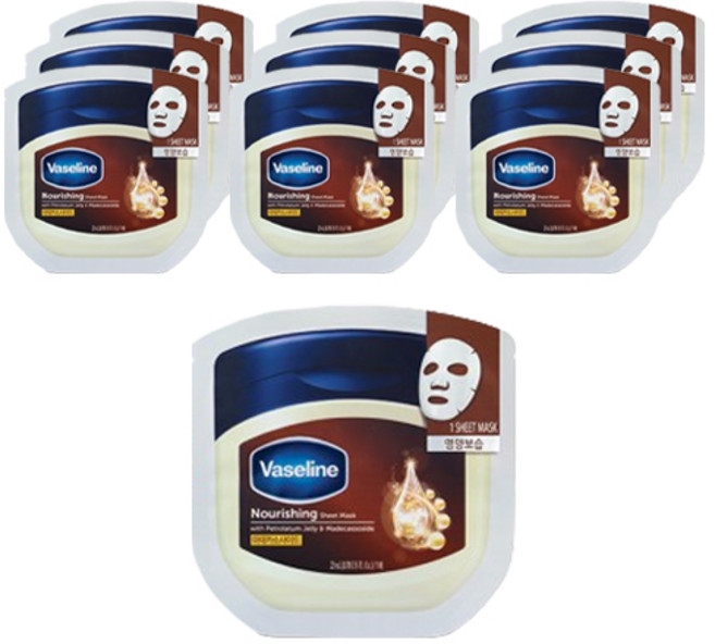 바세린 영양 시트 마스크, 1개입, 10개