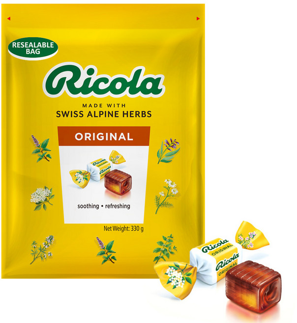 리콜라 스위스 오리지널 캔디, 330g, 1개
