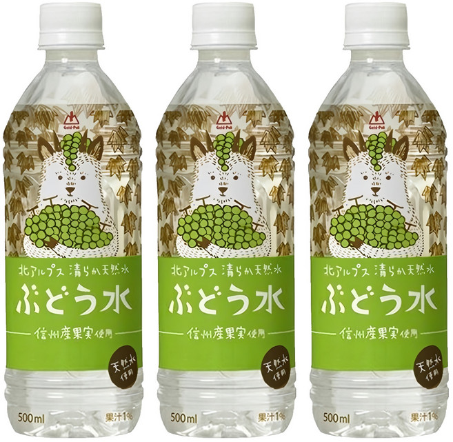 Gold-Pak 葡萄風味水, 500ml, 3個
