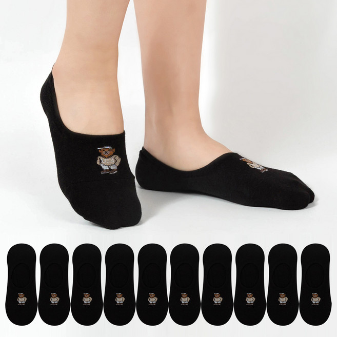 Si Ner socks 女用USA小熊船型襪10雙組