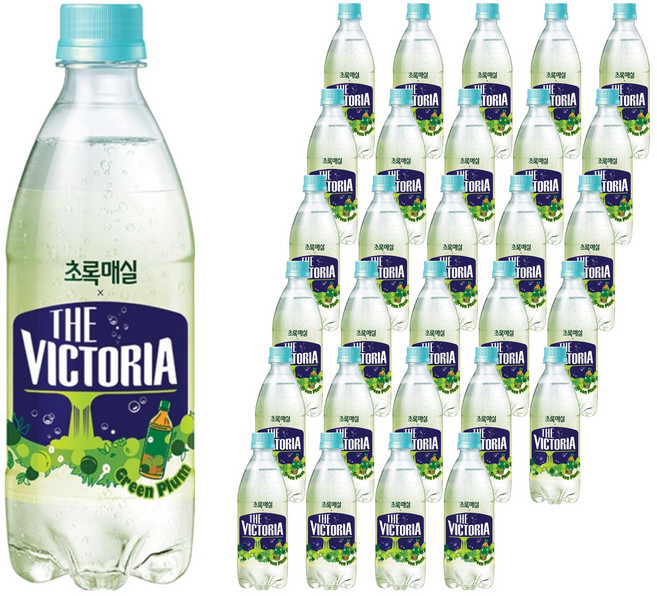 웅진빅토리아 더 빅토리아 초록매실 탄산음료, 500ml, 40개