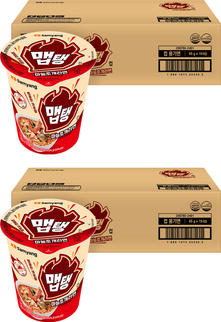 맵탱 마늘조개라면 65g, 30개