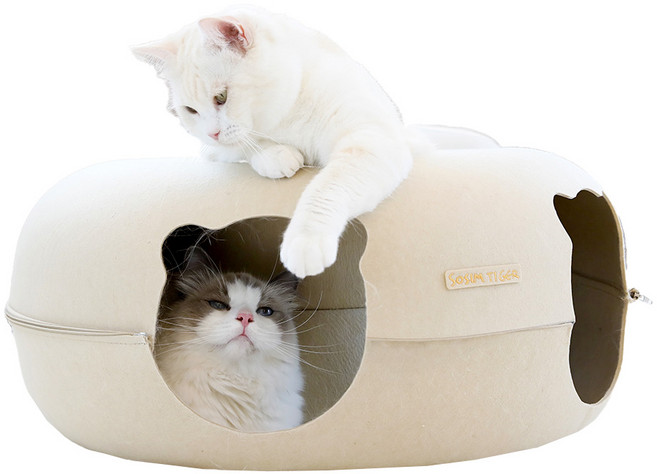 소심한호랑이 버터링 터널 고양이 장난감, 대형, 1개