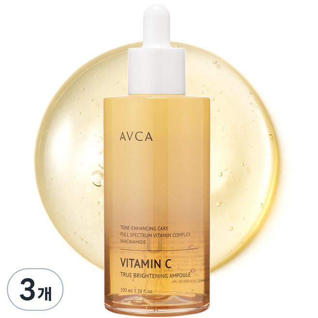 아브카 트루 브라이트닝 비타민씨 미백 앰플, 100ml, 3개