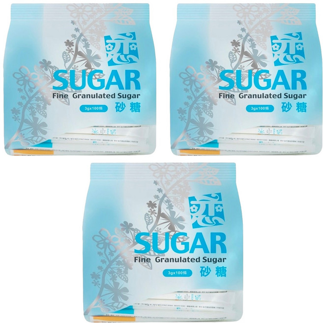 戀 長條砂糖 100入, 300g, 3袋