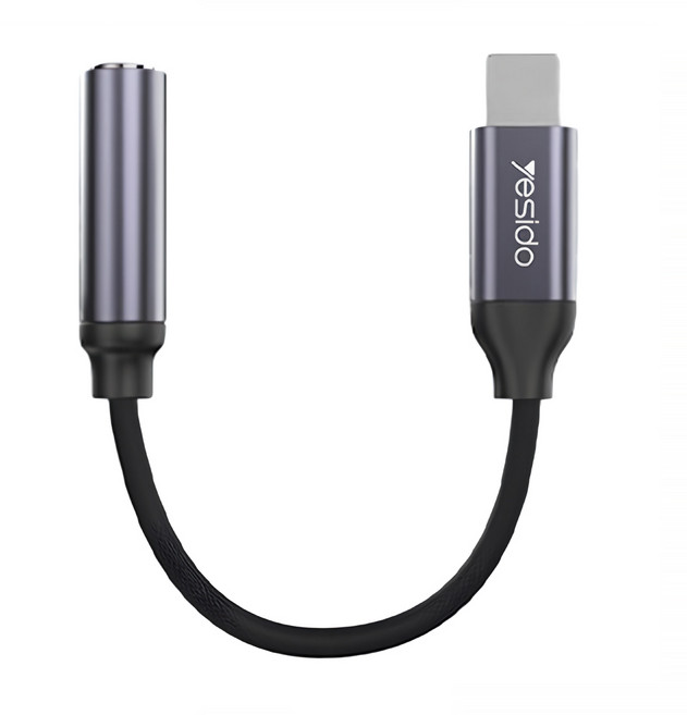 yesido Lightning-3.5mm 音頻轉接線, YAU21, 1條