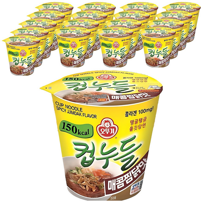 오뚜기 컵누들 매콤찜닭맛 45.5g, 18개