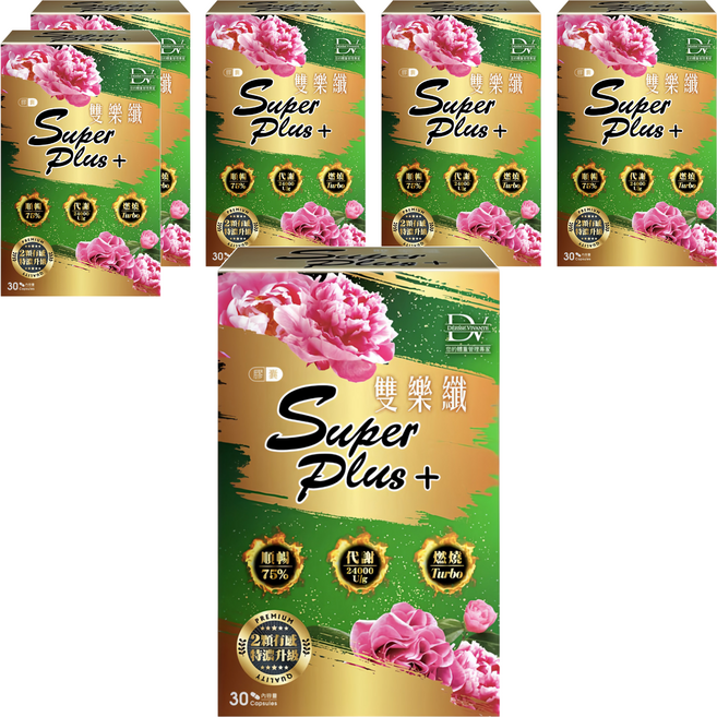 DV 麗彤生醫 雙樂纖SUPER PLUS+, 30顆, 430mg, 6盒