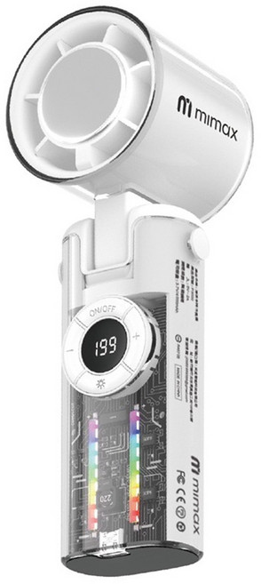 mimax 米覓 超淨涼手持冷風扇, 白色, P3000
