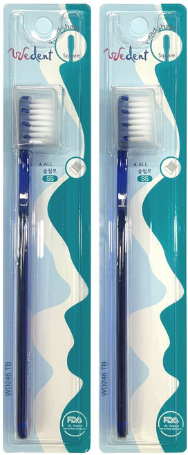 위덴 산모용 사각헤드칫솔 올 미세모 SS 네이비, 1개입, 2개