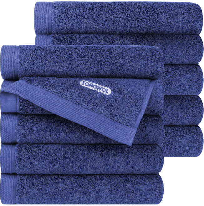 송월타월 컴포트 그라운드 호텔 타월 200g 40수 코마사, 블루, 10개