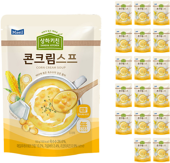 매일유업 상하키친 콘크림 스프 3p, 450g, 6개