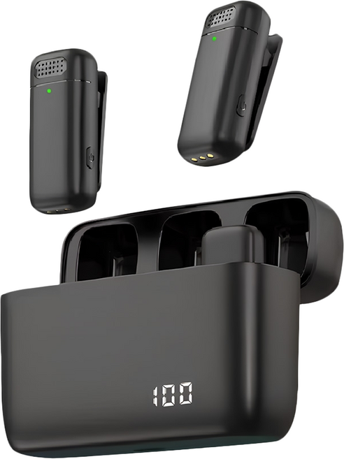 DTAudio 無線麥克風 1對2 TypeC MIC-W01, 黑色, DTA-K6