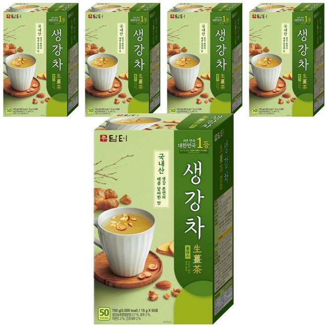 담터 생강차 플러스, 15g, 50개입, 5개