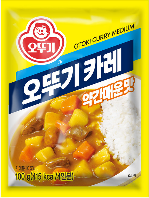 오뚜기 카레 과립형 약간매운맛, 100g, 1개