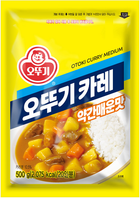 오뚜기 카레 과립형 약간매운맛, 500g, 1개